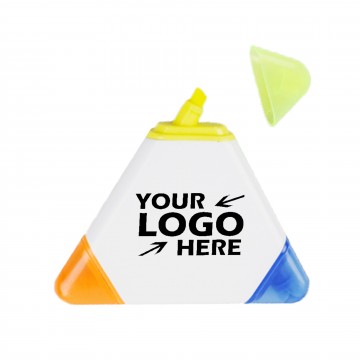 3 in 1 Triangle Highlighter with Colored Tips